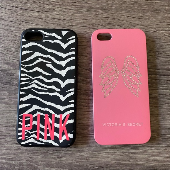 Victoria’s Secret PINK Zebra & Rhinestone Angel Wings iPhone 4 4S Phone Case - Picture 1 of 6